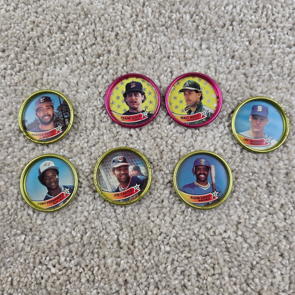 Topps Baseball Coins Vintage 1989‎ MLB Star Lot of 7 Baines Carter Viola